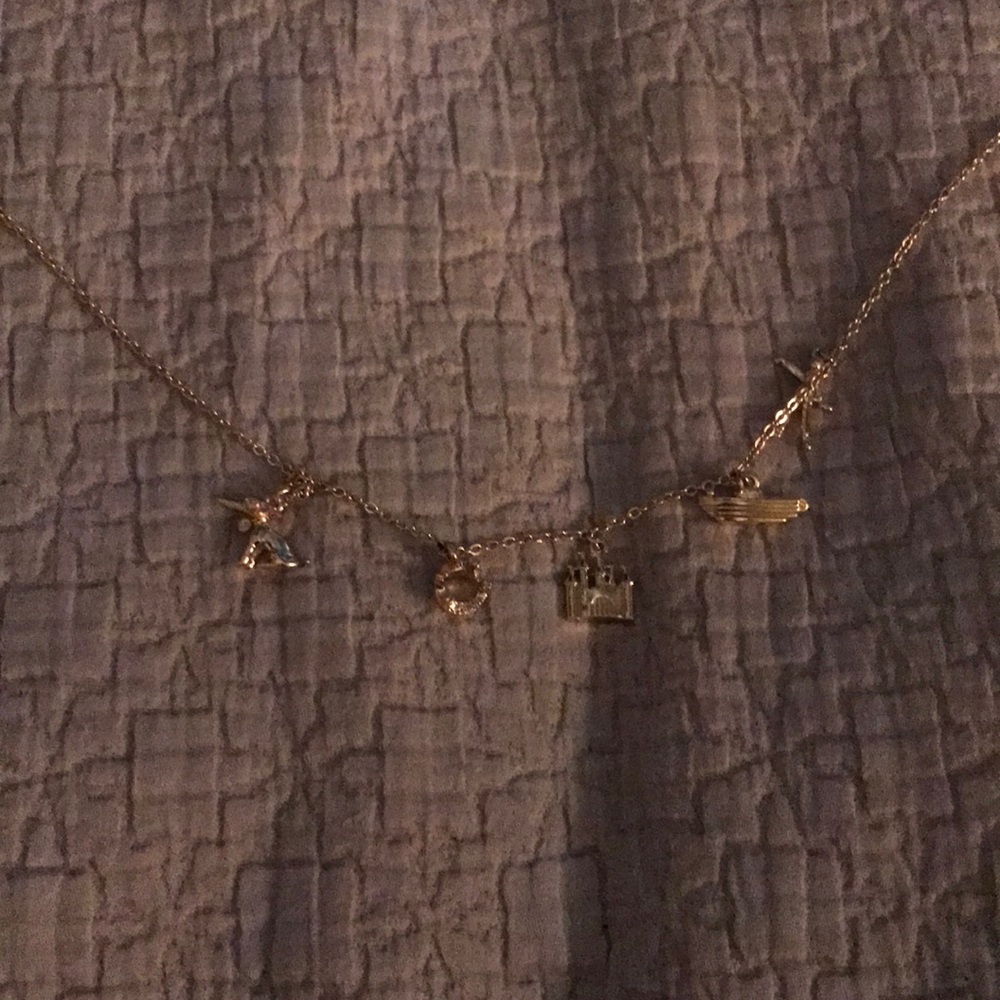 Gold charm necklace